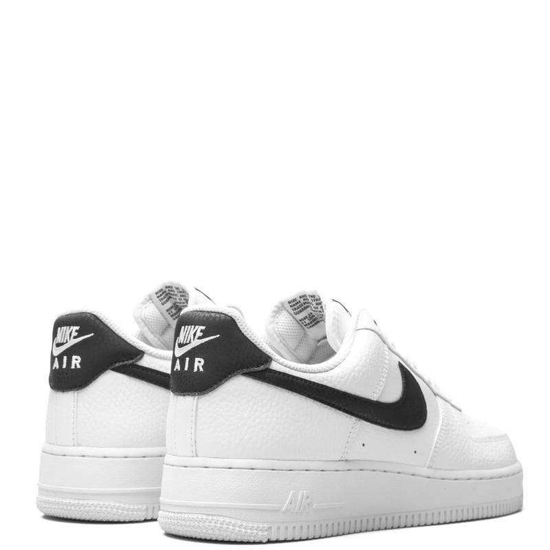 Nike Air Force 1 Low '07 White Black Pebbled Leather CT2302-100 Mens Fashion Sneakers New