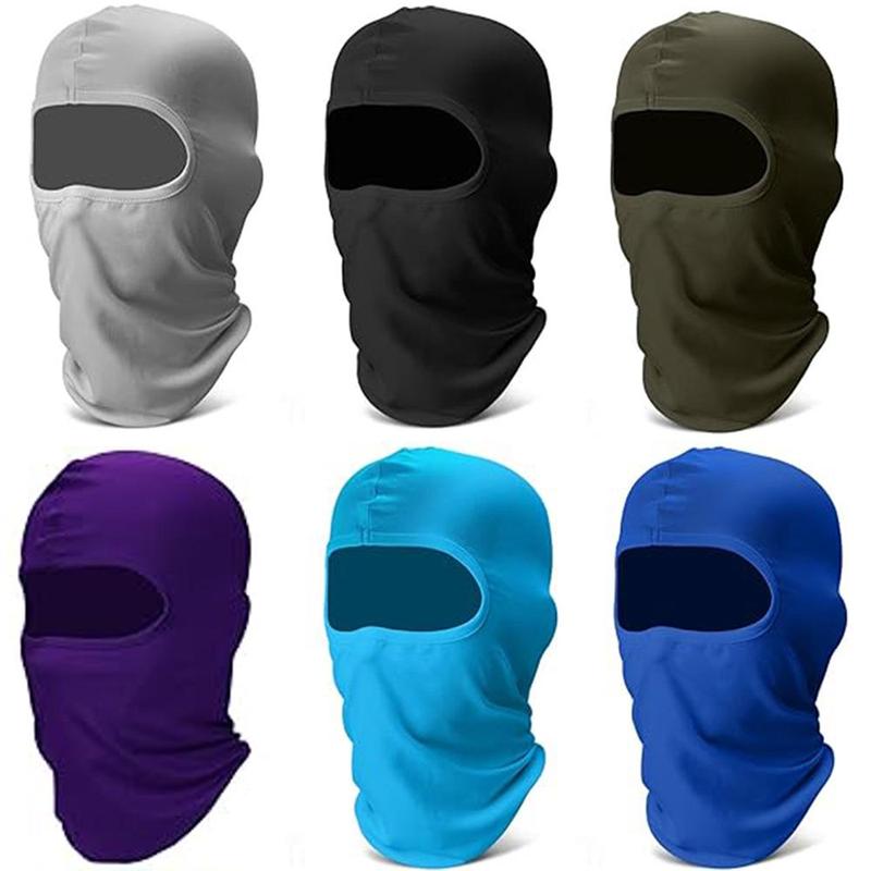 Ski Mask Hat, 6 Counts Summer Full Face Outdoor Mask, Balaclava Mask for Outdoor Motorcycle Cycling, Facial Protection Equipment