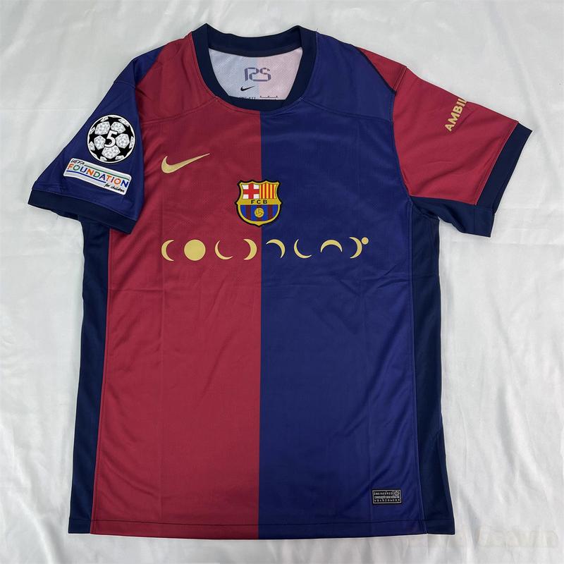 NIKE 24-25 Season FC Barcelona Short Sleeve Soccer Jersey Fans Version Red Blue Home Football Jersey