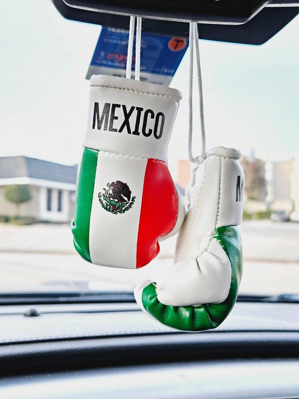 Mexico Flag Mini Boxing Gloves For Hanging