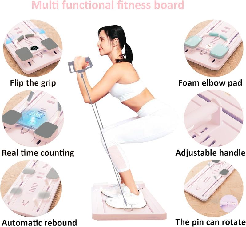 Multi-functional Ab Exercise Board, Home Pilates Reformer, Abs Workout Equipment for Abdominal & Core StrengthTraining Foldable,  board fitness