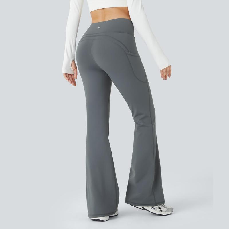 Halara High Waisted Side Pocket Thermal Yoga Flare Pants