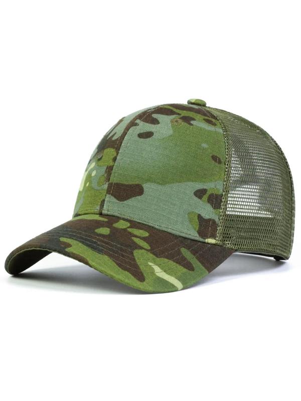 Camo Pattern Baseball Cap, Casual Outdoor Sports Hat for Men & Women, Adjustable Sun Protection Cap for Daily Wear