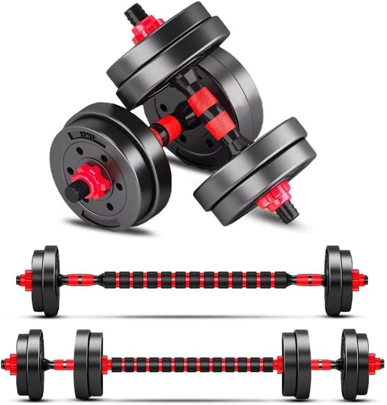 Adjustable-Dumbbells-Sets, 20 30 40 60 80lbs Free Weights-Dumbbells Set of 2 Convertible To Barbell A Pair of Lightweight for Home Gym