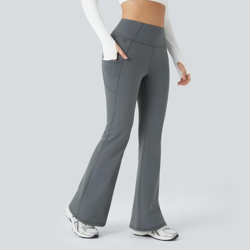 Halara High Waisted Side Pocket Thermal Yoga Flare Pants