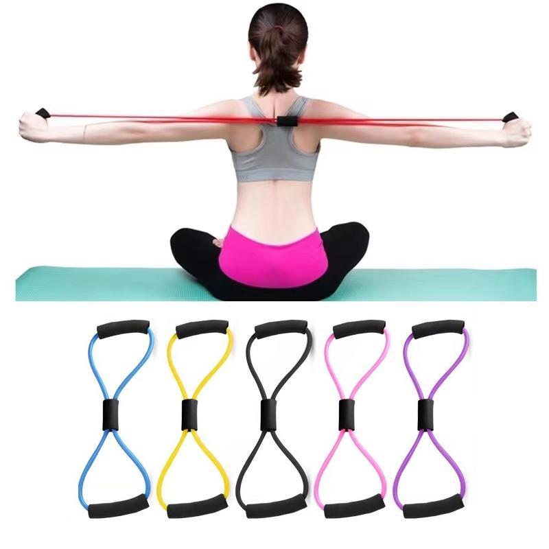 8-shaped Resistance Band, 1 Count Fitness Training Resistance Band, Home Gym Equipment for Yoga Training, Back Expansion, Home Fitness Training