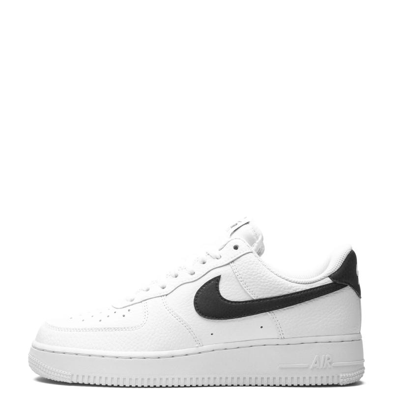 Nike Air Force 1 Low '07 White Black Pebbled Leather CT2302-100 Mens Fashion Sneakers New