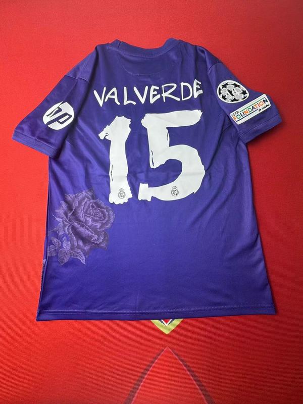 23-24 Madrid purple Kro Bellin Vini Mod Rona Valve Number 5 7 8 10 15 quick-drying fans soccer jerseys