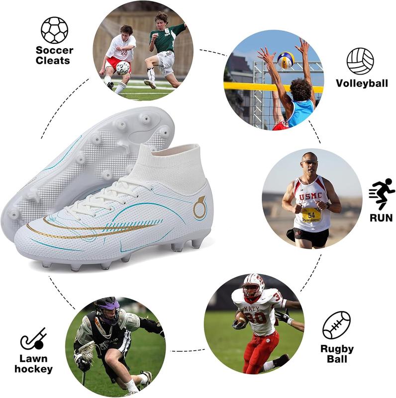 Soccer Cleats Men Women Football Shoes for Big Boy AG TF