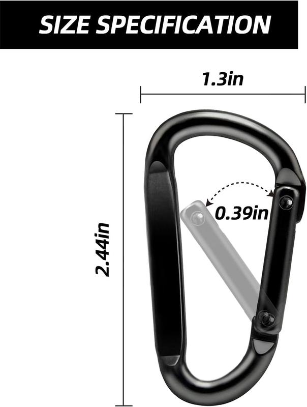 Carabiner Clips Heavy Duty, 2.4