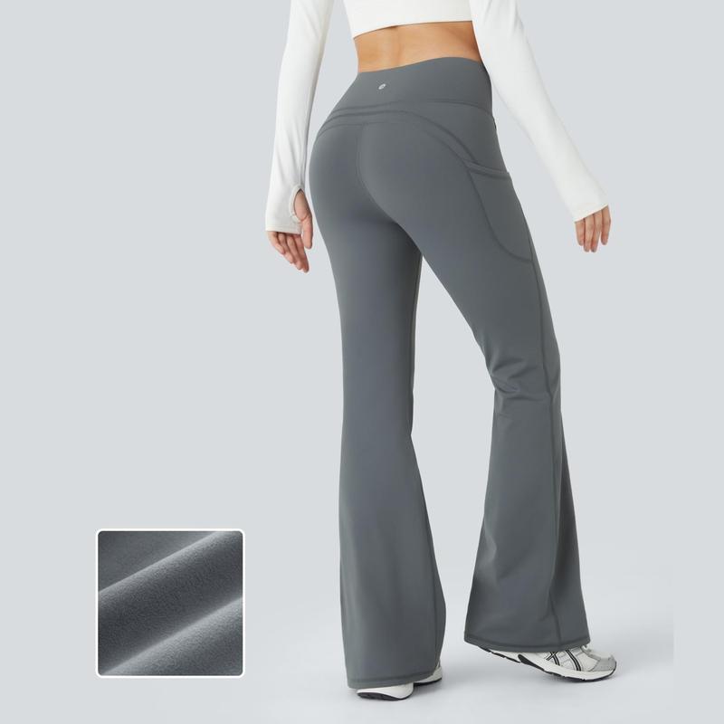 Halara High Waisted Side Pocket Thermal Yoga Flare Pants