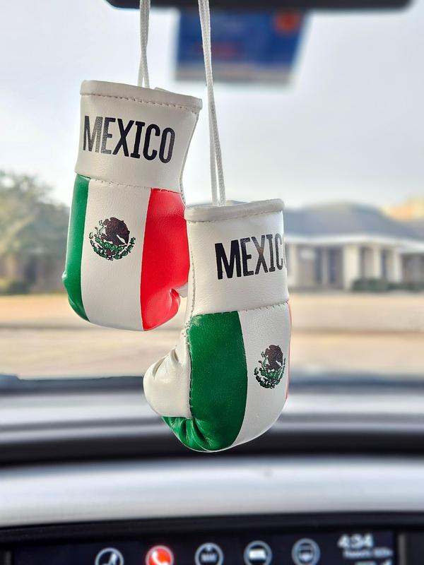 Mexico Flag Mini Boxing Gloves For Hanging