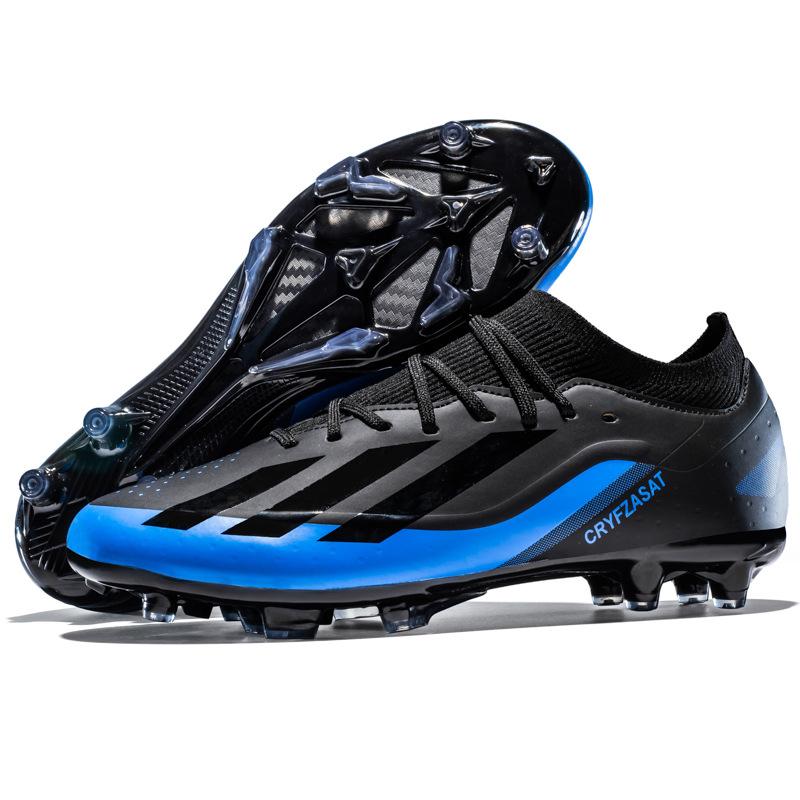 AG FG Men's Soccer Shoes Football Cleats High-Tops Lace-Up Non-Slip Spikes