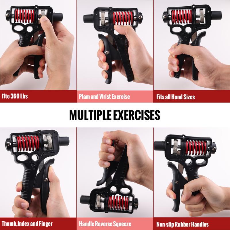 11-360 lbs Adjustable Heavy Hand Gripper Grip Strengthener Finger Expander Train Adjustable Hand hand grip