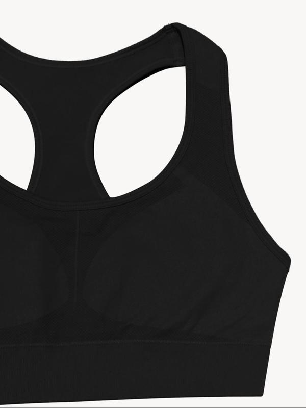 Women's Solid Scoop Neck Sports Vest, Breathable Comfortable High Stretch Sports Bra, Ladies Sportswear for Indoor Outdoor Wear