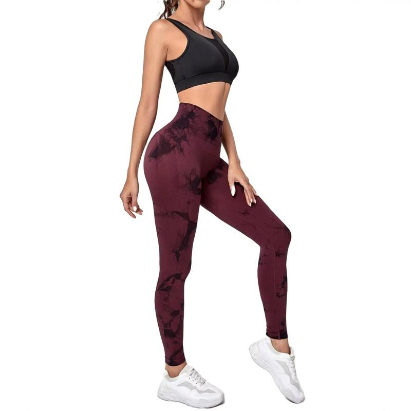 3Pcs Women Tie Dye High Waisted leggings, Scrunch Rear Lifting, Tummy Control Athletic Pants workout yoga, squat proof, compression tights full length