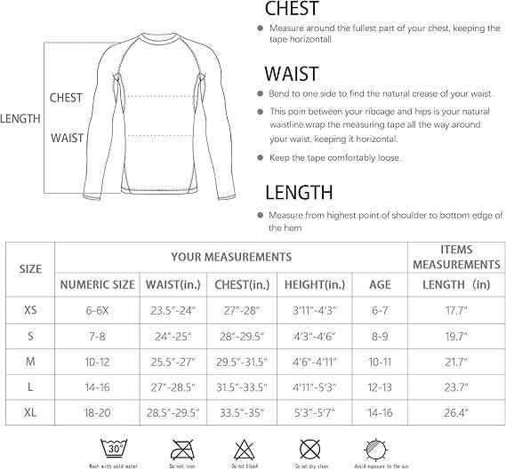 TELALEO 4 Pack Boys' Girs”Compression Shirts Youth LongSleeve Undershirt Sports MoistureWicking Baselayer