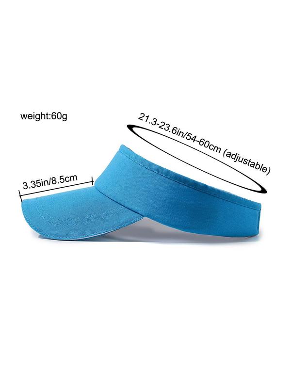 Solid Color Visor Hat, Summer Quick Dry Sun Protection Hat, Unisex Running Sunblock Hat for Outdoor Sports