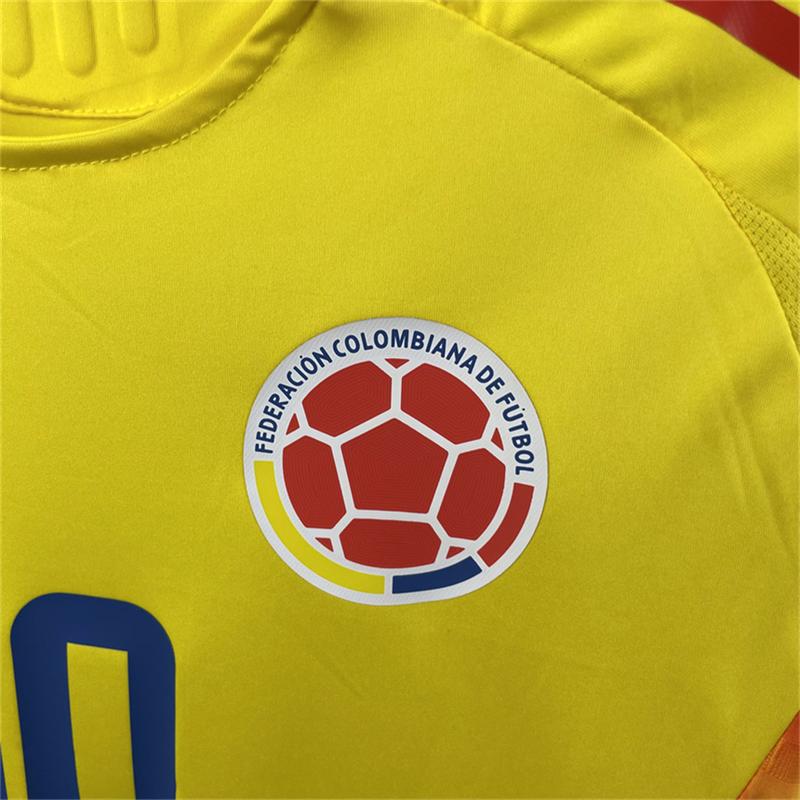 2024 Copa America Colombia 10 Home Jersey Yellow Soccer Jerseys