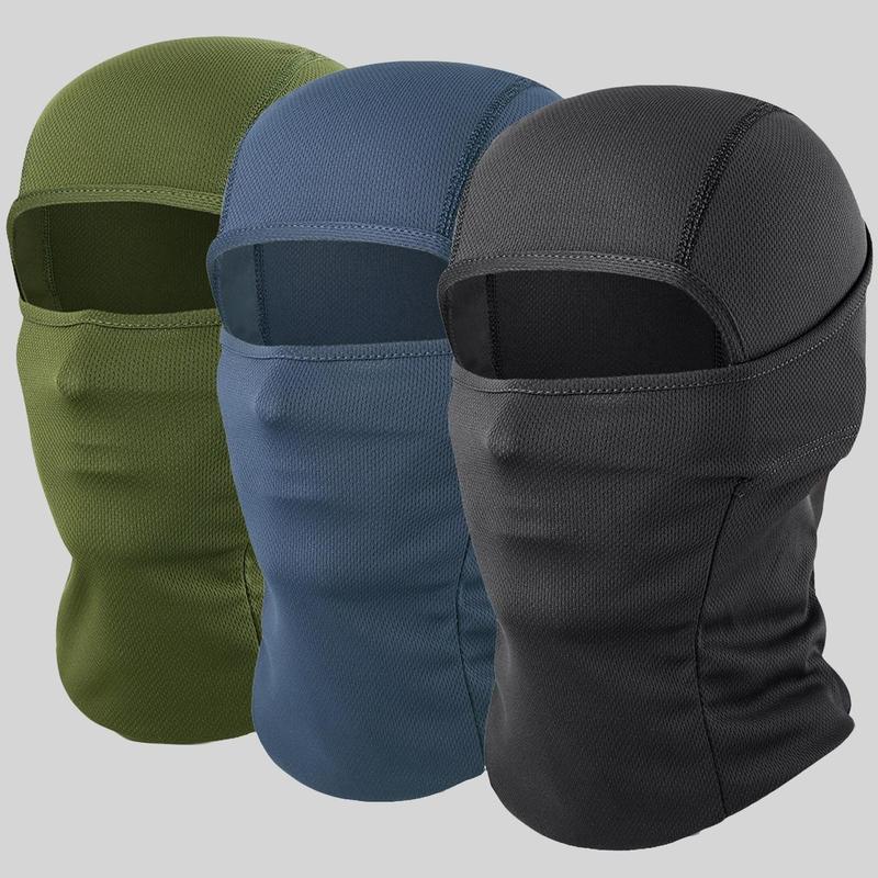 Breathable Full Face Mask, 3 Counts set Sports Balaclava Hat, Quick-dry Cool Face Scarf, Ski Mask, Outdoor Headwear for Motorcycle Cycling Racing Skiing for Men and Women, Gym Equipment, Christmas Gift