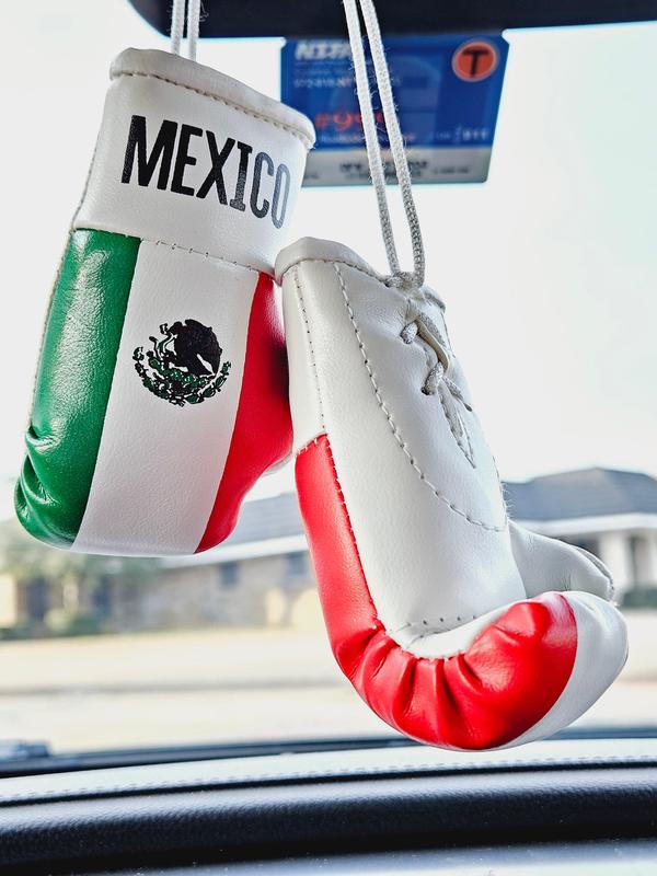 Mexico Flag Mini Boxing Gloves For Hanging