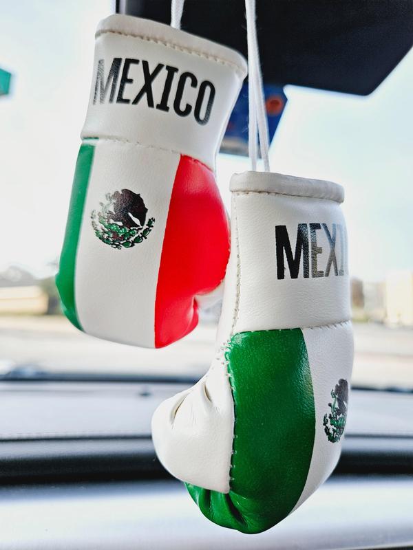 Mexico Flag Mini Boxing Gloves For Hanging