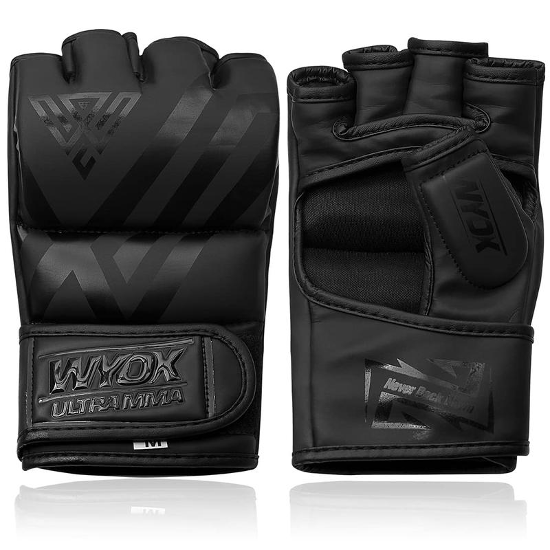 WYOX MMA Gloves for Men and Women, Super Lightweight UFC Mixed Martial Arts Grappling Sparring Punching Bag Training Kickboxing Muay Thai Combat Punching Bag Workout Mitts (Green, L XL)