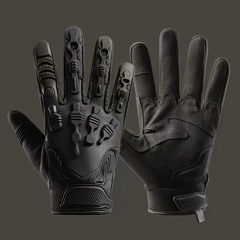 All-Season Full Finger Sports Gloves, Suitable for Outdoor Activities, Riding and Motorcycle Driving-Durable Polyester Material