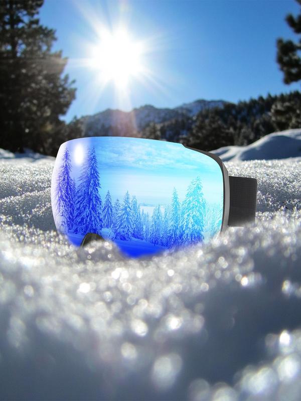 Magnetic Lens Ski Goggles, Anti-fog Snow Goggles, Professional Skiing Goggles, Outdoor Sports Eyewear for Men & Women