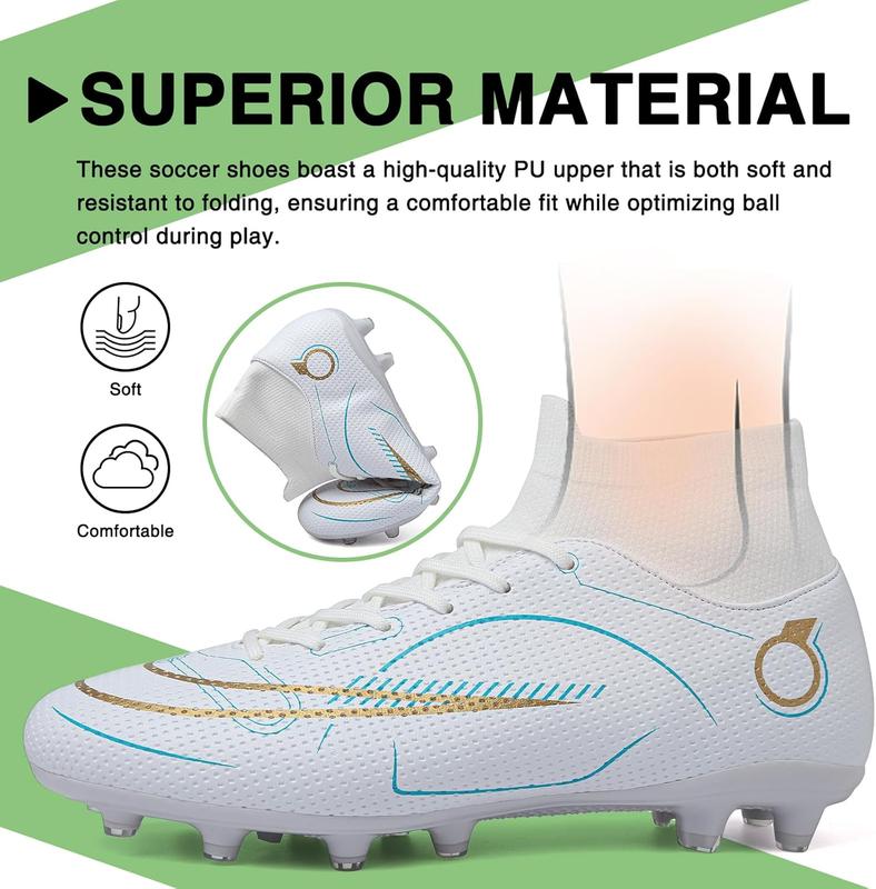 Soccer Cleats Men Women Football Shoes for Big Boy AG TF