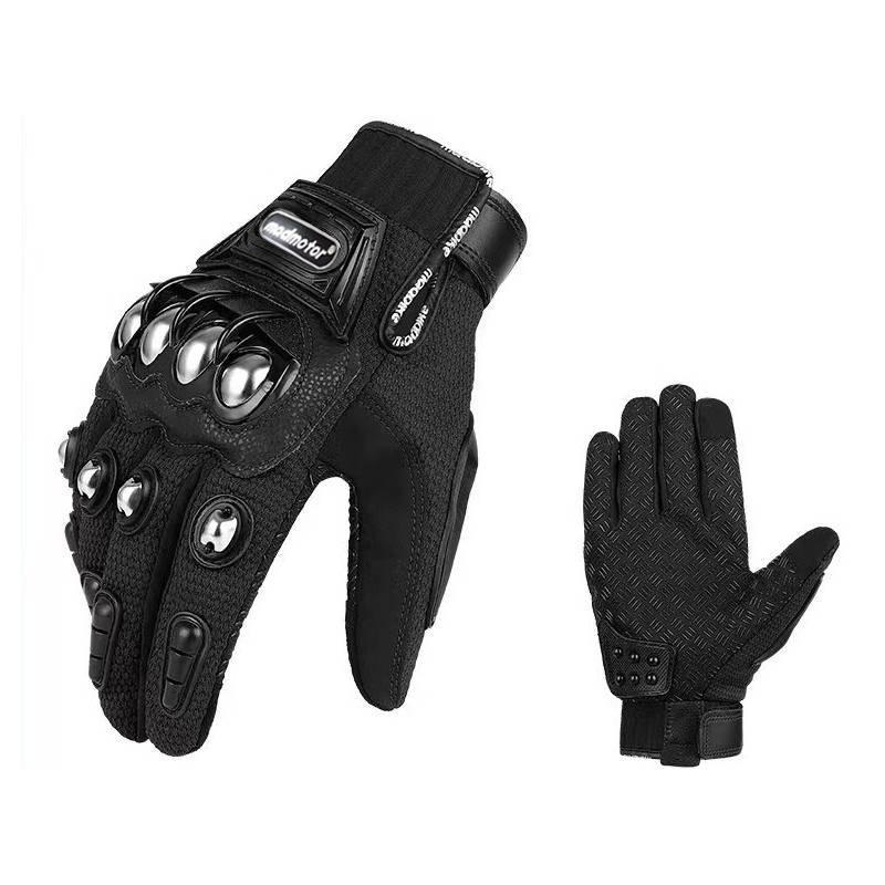 MADMOTOR Motorcycle Knuckle Gloves, Knuckle Motorcycle Motorbike Power Sports Safety Gloves, Durable Steel Outdoor Motorcycle Safety Gloves