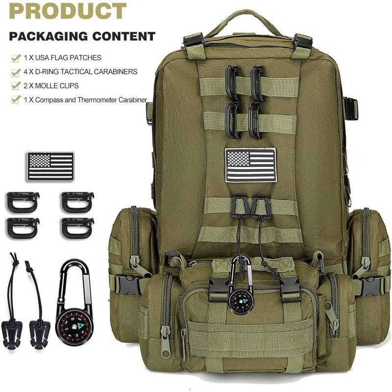 Large Military Tactical Backpack for Men, 40-50L Military Backpack for Men and Women, Bug out Bag Army 3 Days Assault Pack Bag Rucksack with Molle System