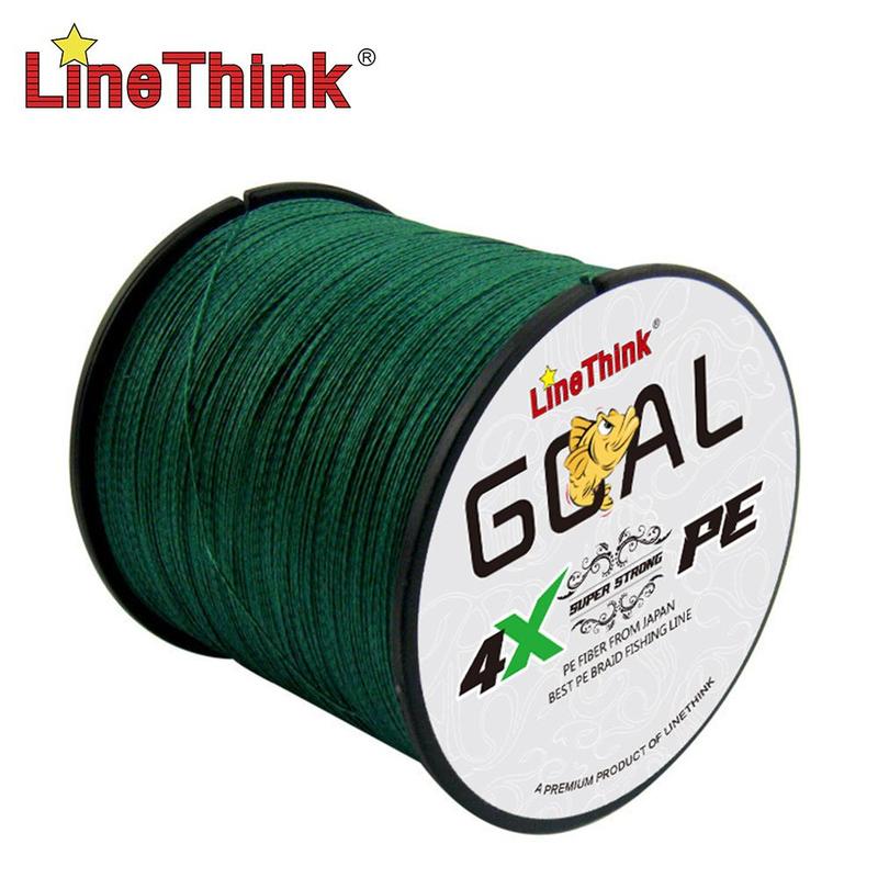 LineThink GOAL 300m 328yds Durable 4-strand Multifilament PE Braided Fishing Line – Super Strong, Anti-Abrasion, Smooth Casting, Lure Sea Fishing Tackle, Fishing Equipment, Christmas Gift