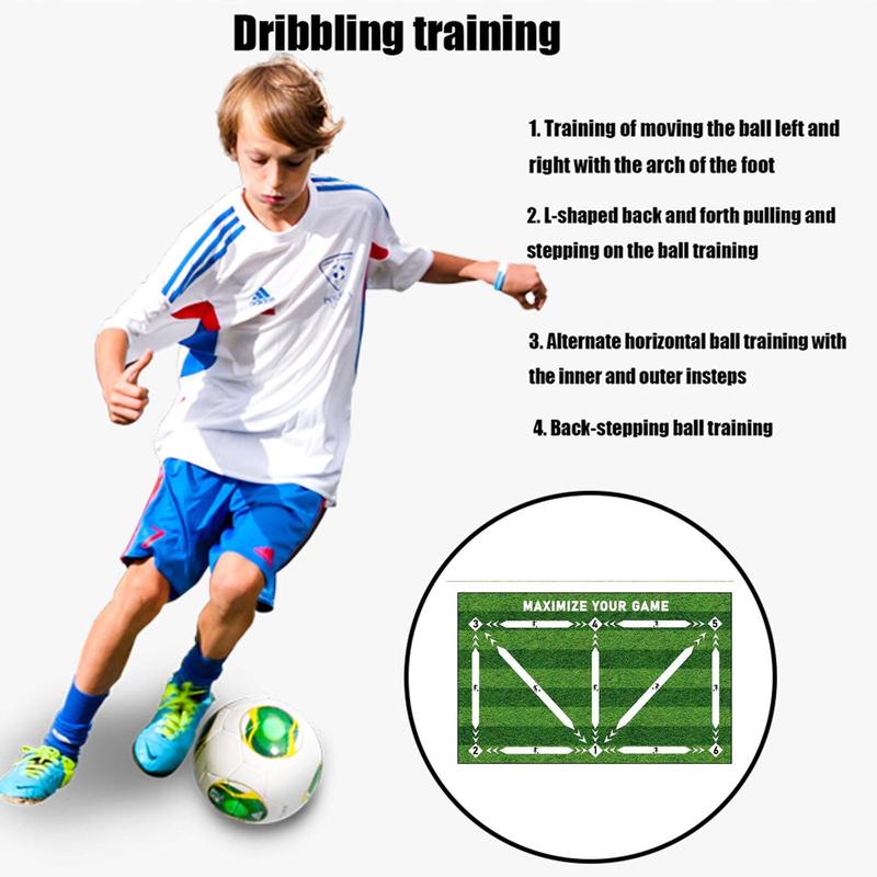 Football Training Mat, 1 Count Durable Non Slip Foldable Dribble Training Mat for Christmas Gift, Indoor Outdoor Football Training Equipment