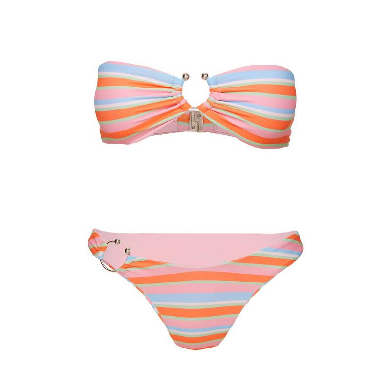 Strapless Bikini Top Candy Stripe