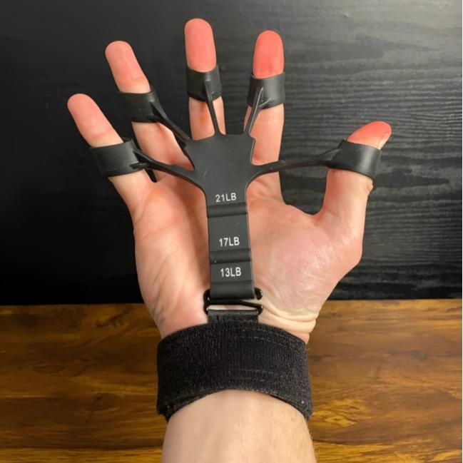 The Gripster Power - Strength Trainer, Forearm Exerciser, Vein Popper, Finger Strengthener, Hand Grip Strengthener; Gift for Him, Hand Gripper handgrip trainer Adjustable Hand weight training hand grip hand strengthener Adjustable Hand exerciser Resistanc