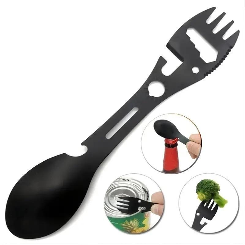 Travel 10 in 1 Stainless Steel Fork, Summer Gifts, Portable Durable Multifunctional Spork, Camping Gadgets 2024, Christmas Gift