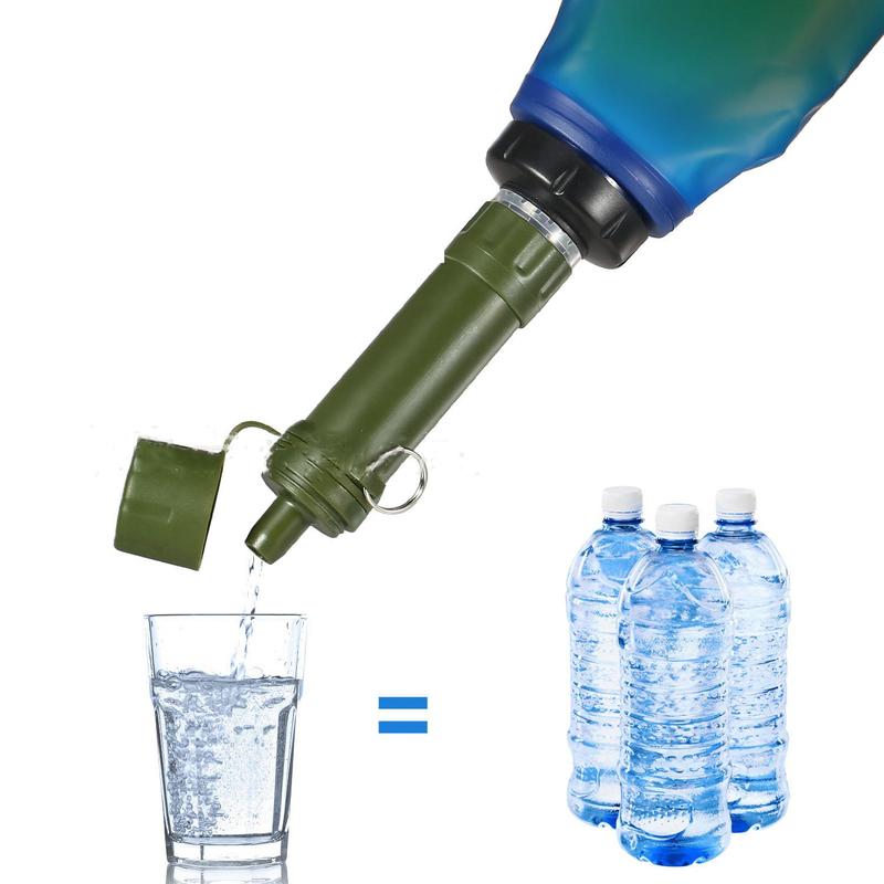 Portable Water Filter, 2 4 Counts Emergency Survival Ultrafiltration Water Straw, Portable Direct Drink Filter for Camping, Hiking