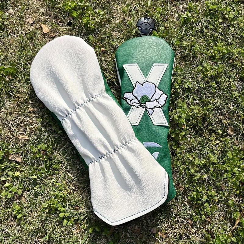 Floral Embroidered Golf Club Head Cover, 1 4 Counts Golf Club Head Cover, Golf Accessories for Club Protection