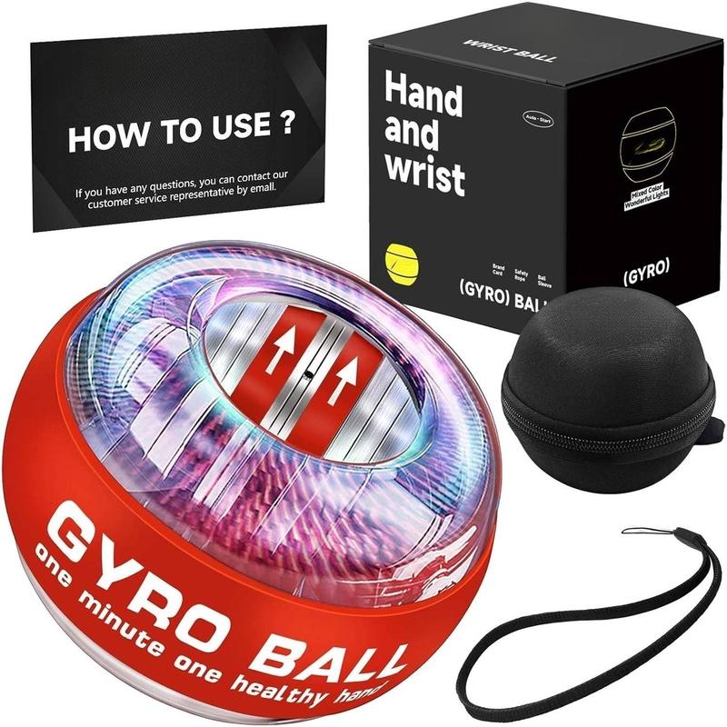 Wrist strength gyro ball, hand and forearm strengthener, wrist strength trainer, automatic start color light.