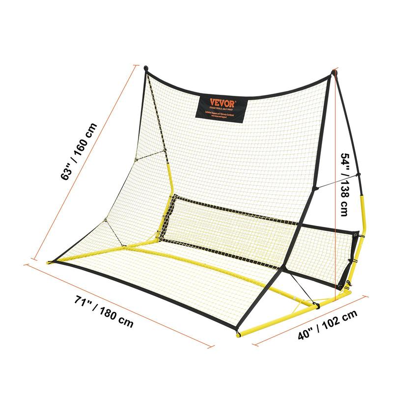 VEVOR Soccer Trainer, 2-IN-1 Portable Soccer Rebounder Net, 71