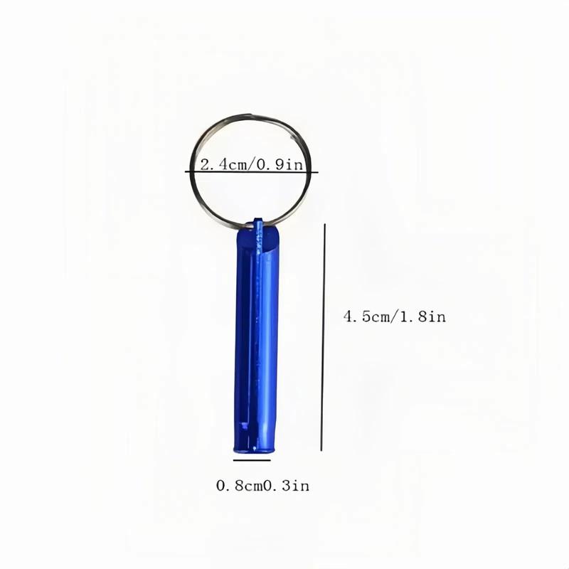 Random Color Aluminum Alloy Whistle, 6 Counts set Mini Whistle with Keychain, Outdoor Training Whistle, Sports & Outdoor Accessories