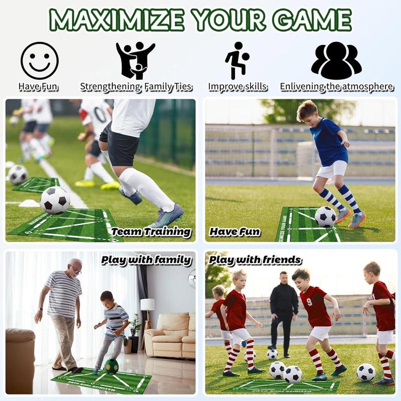 Football Training Mat, 1 Count Durable Non Slip Foldable Dribble Training Mat for Christmas Gift, Indoor Outdoor Football Training Equipment