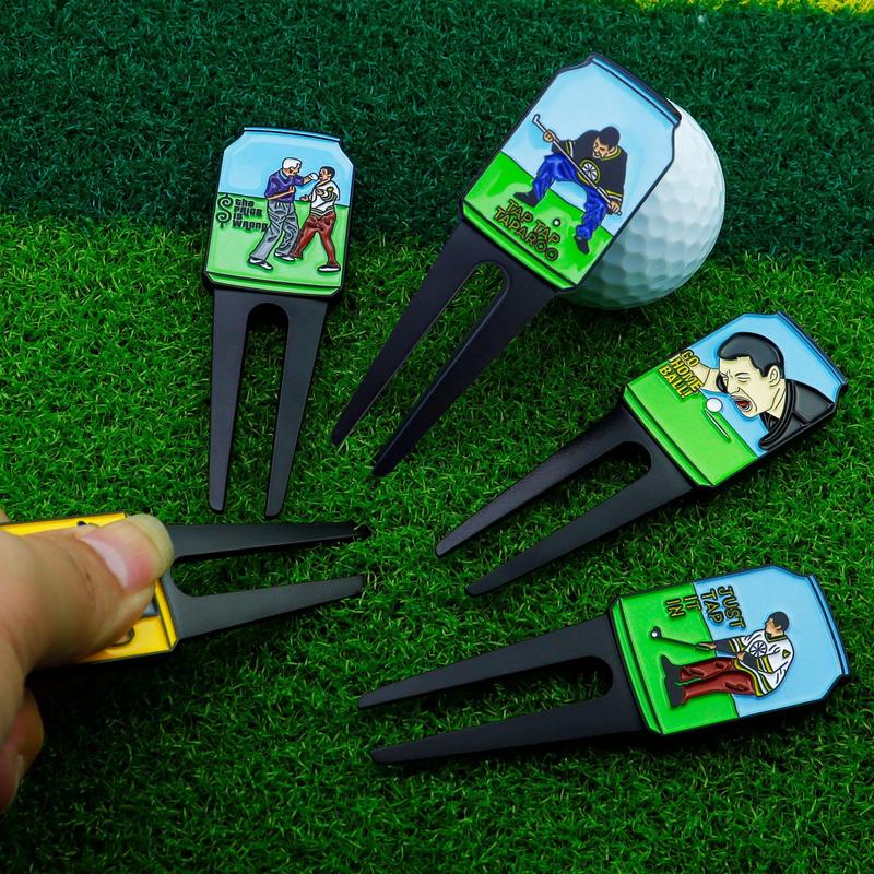 Funny Golf Divot Repair Tool, 4 Counts set Golf Accessories for Men, Golf Enthusiast Gift, Great Gift for Golf Lovers