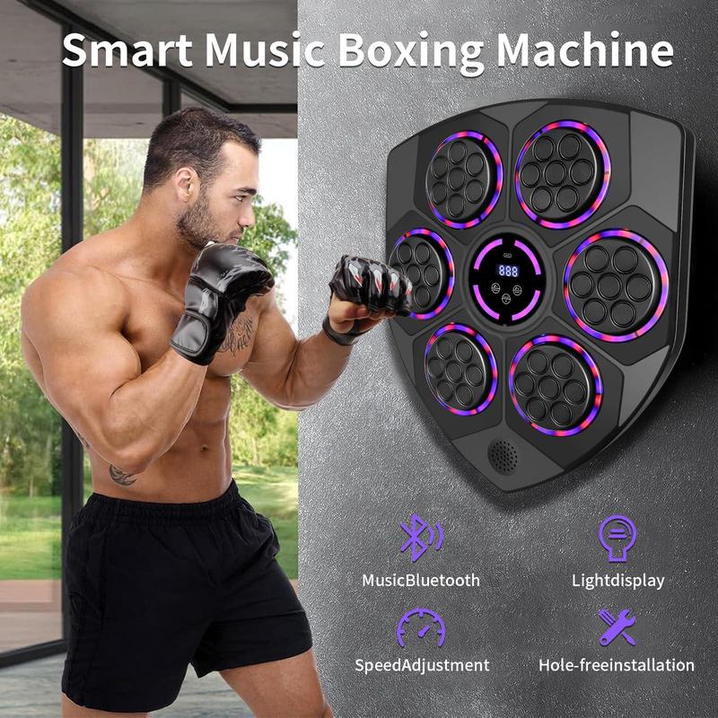 Upgrade Music Boxing Machine with Boxing Gloves, Smart Bluetooth Boxing Trainer, Boxing Wall Mount Machine for Adults Kids, Electronic Boxing Target Fitness for Home, Office, Gym.