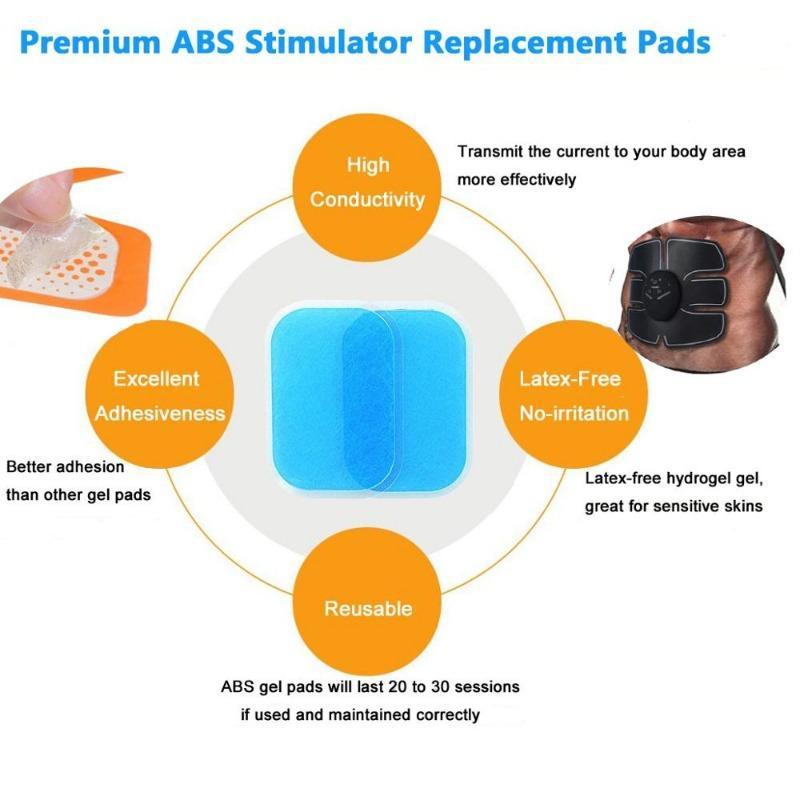 5 Packs Gel Pad, Muscle Stimulation Pad, Fitness Equipment For EMS Trainer, Gymtok