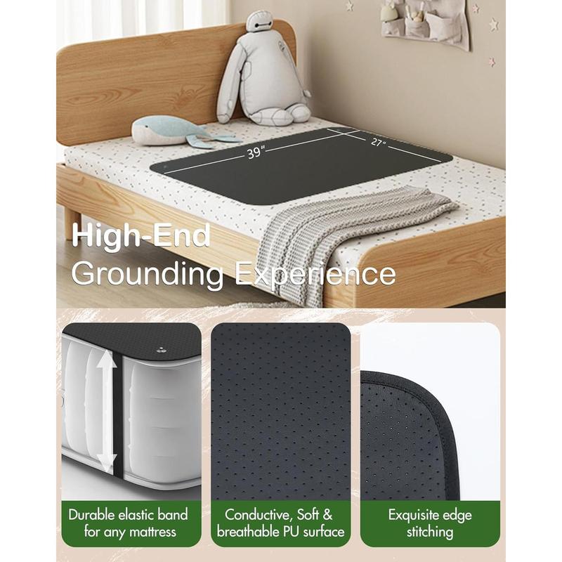 Grounding Mat for Bed, Earth Mat Grounding Pad for Sleeping, Grounding Cord Included (Twin 27