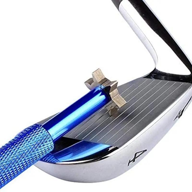 Groove Sharpener, Father's Day Gift, Golf Club Groove Sharpener with 6 Corner Cleaning Head, Re-Grooving Tool And Cleaner For All Irons, Pitching Sand Lob Gap And Approach Wedges And Utility Clubs, Christmas Gift