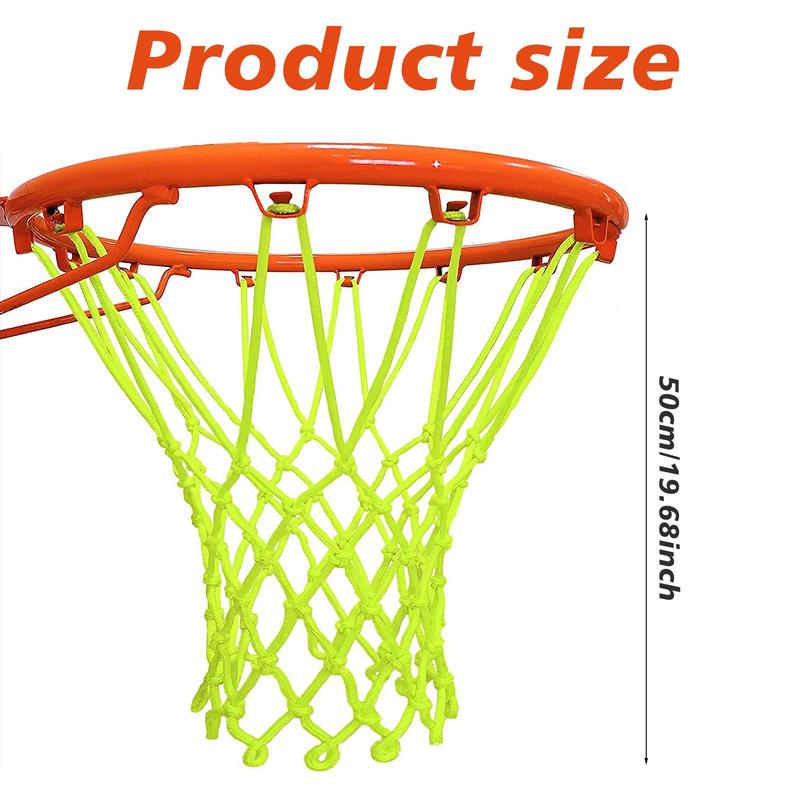 Luminous Basketball Net, 1 Count Outdoor Basketball Net Replacement, Basketball Hoop Net, Basketball Accessories for Outdoor Sports