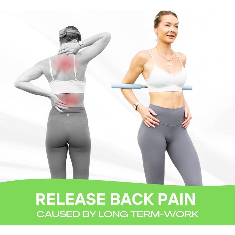 Posture Corrector Yoga Cross Stick - Back Pain Relief for Men Women - Back Stretcher and Straightener for Upper and Lower back - Stretch Pole - Neck hump Cracker bar Cracking device brace